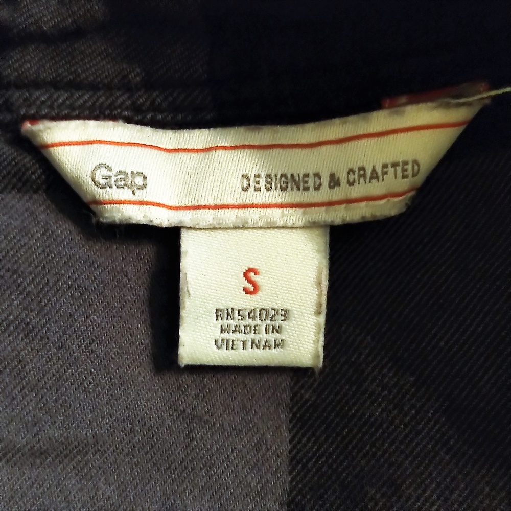 GAP Plaid Shirt VGC S M - Picture 3 of 4